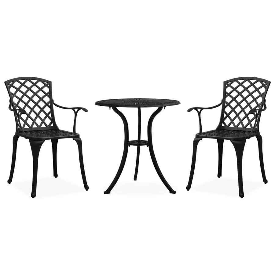 Set Mobilier Bistro, 3 Piese, , Aluminiu Turnat