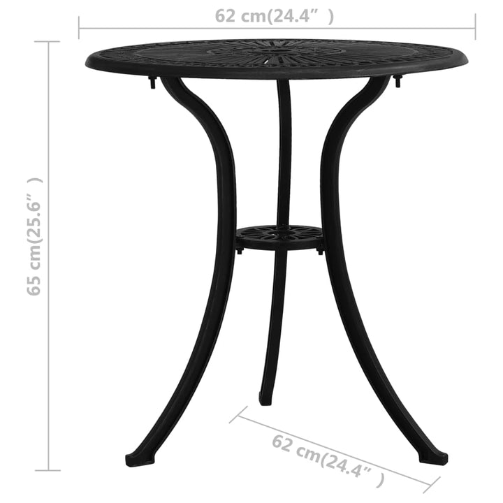 Set Mobilier Bistro, 3 Piese, , Aluminiu Turnat