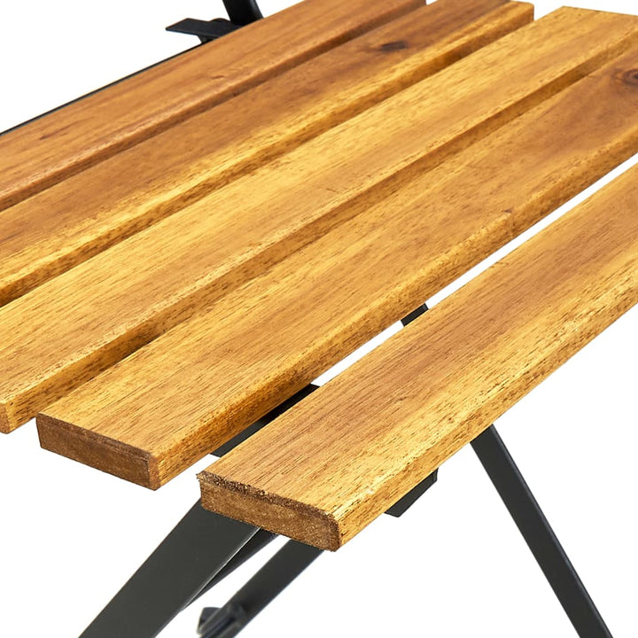 Set Mobilier De Exterior Pliabil, 7 Piese, Lemn Masiv De Acacia