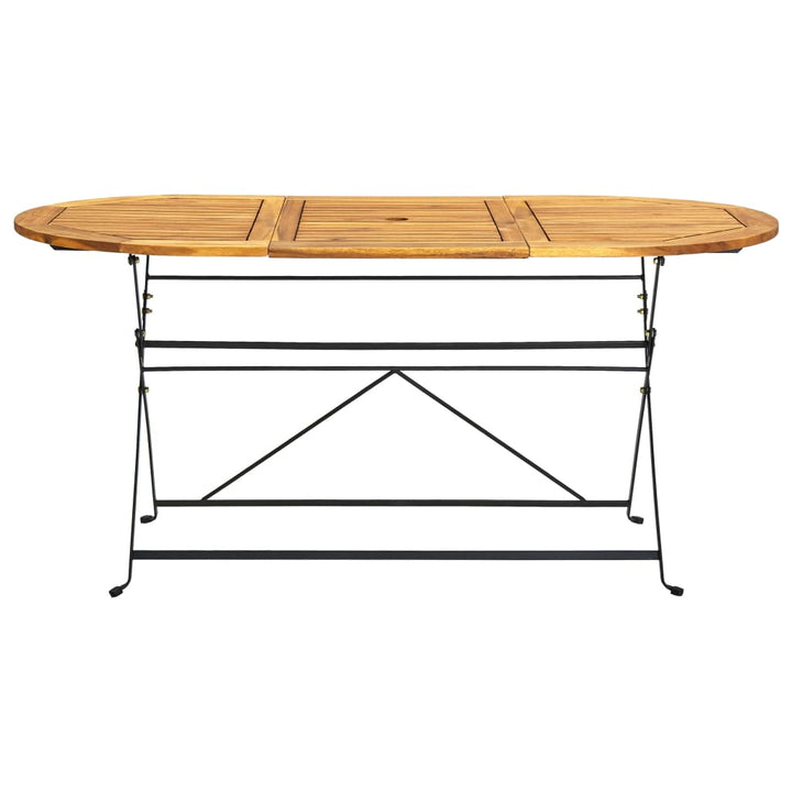 Set Mobilier De Exterior Pliabil, 7 Piese, Lemn Masiv De Acacia