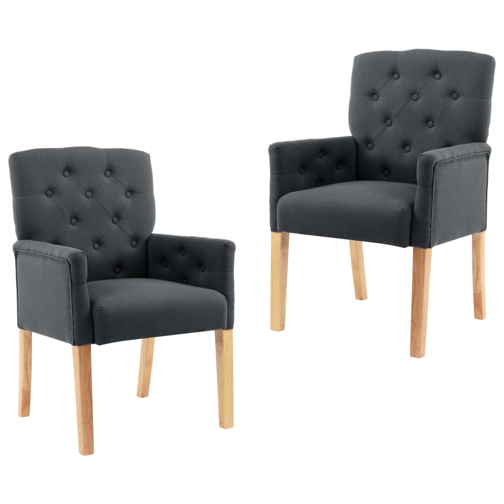 Scaune De Bucătărie Cu Brațe, 4 Buc., , Material Textil
