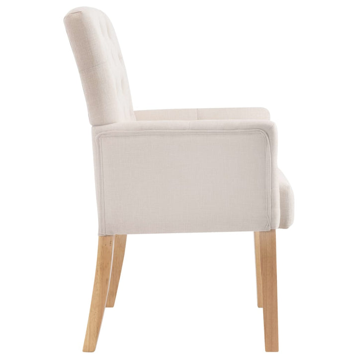Scaune De Bucătărie Cu Brațe, 4 Buc., , Material Textil