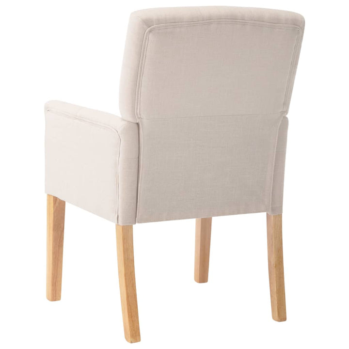Scaune De Bucătărie Cu Brațe, 4 Buc., , Material Textil
