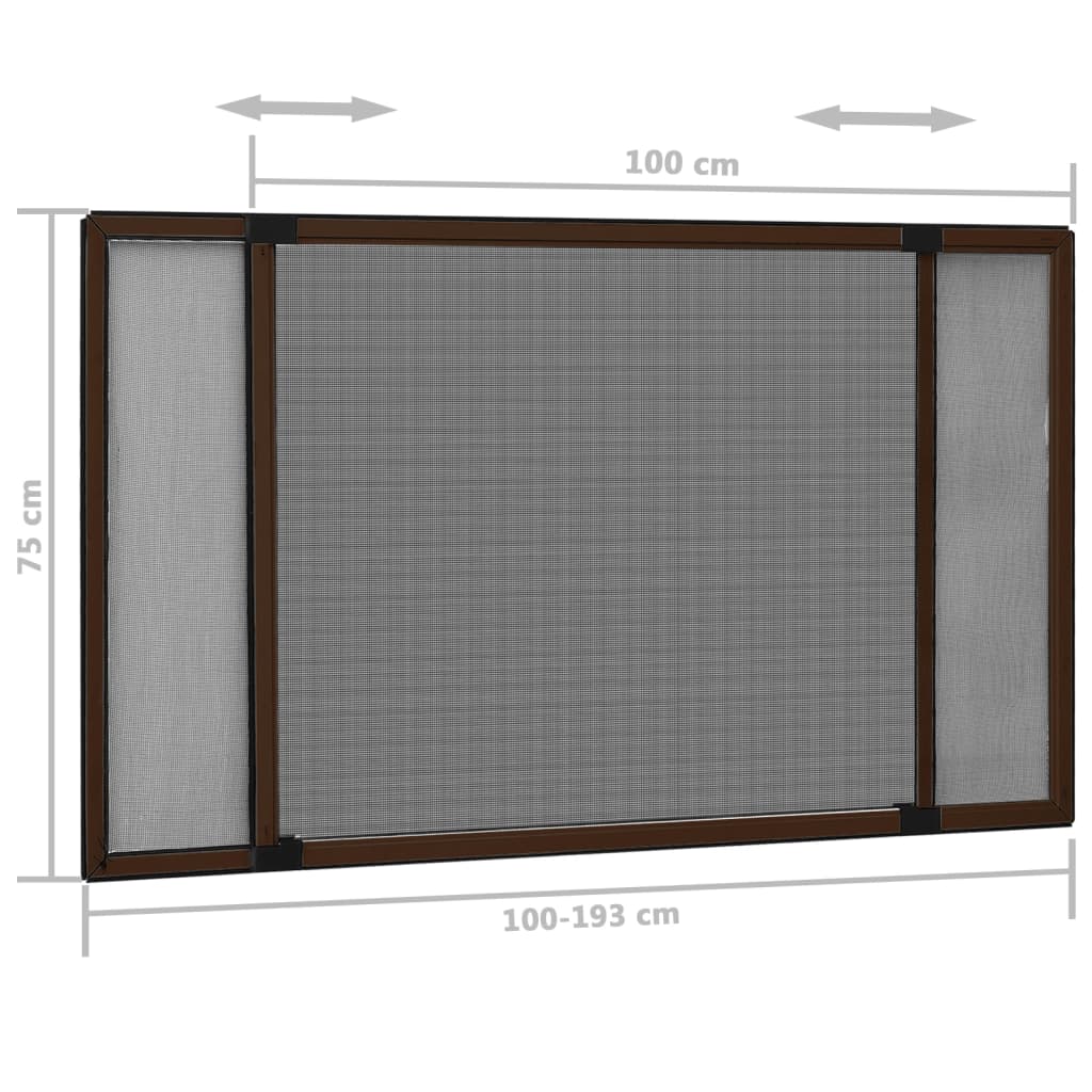 Plasă Insecte Extensibilă Pentru Ferestre (100-193)X75 Cm