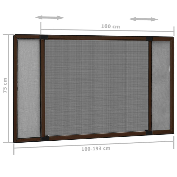 Plasă Insecte Extensibilă Pentru Ferestre (100-193)X75 Cm