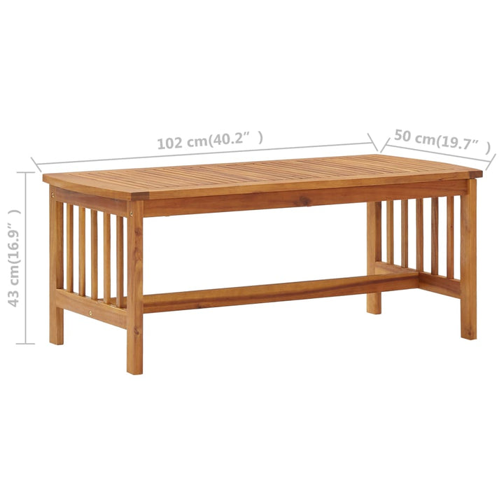 Set Mobilier De Grădină, 5 Piese, Lemn Masiv De Acacia
