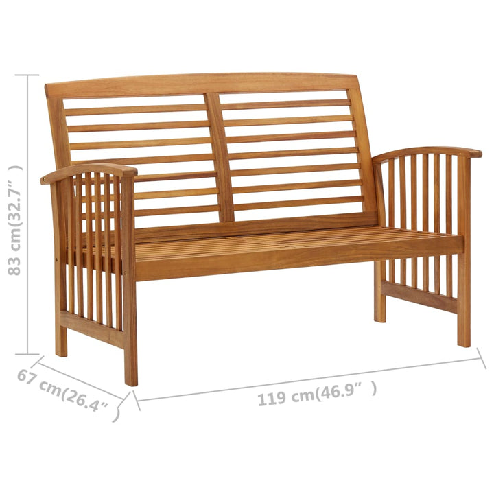 Set Mobilier De Grădină, 5 Piese, Lemn Masiv De Acacia