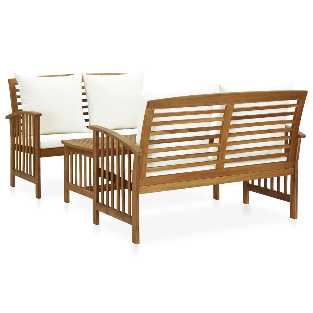 Set Mobilier De Grădină, 5 Piese, Lemn Masiv De Acacia