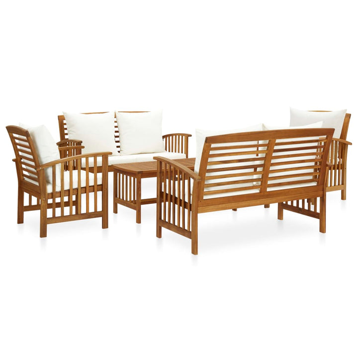 Set Mobilier De Grădină, 5 Piese, Lemn Masiv De Acacia