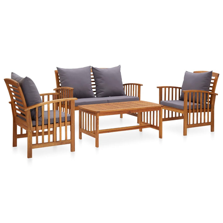 Set Mobilier De Grădină, 5 Piese, Lemn Masiv De Acacia