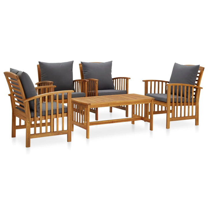 Set Mobilier De Grădină, 5 Piese, Lemn Masiv De Acacia