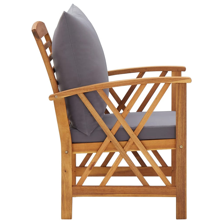 Set Mobilier Grădină Cu Perne, 5 Piese, Lemn Masiv De Acacia