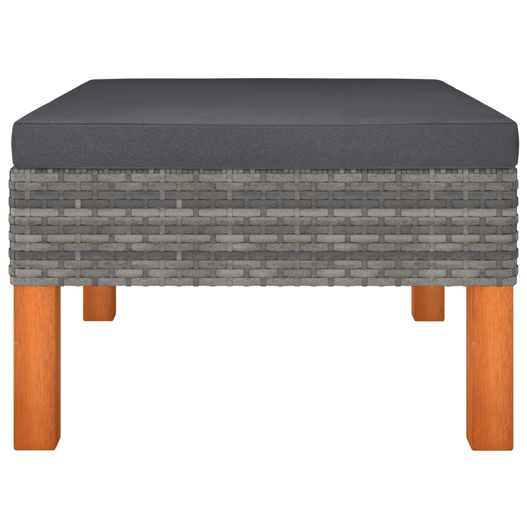 Set Mobilier Grădină, 3 Piese, Poliratan & Lemn Masiv Eucalipt