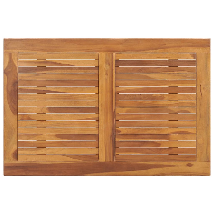 Masă De Grădină Pliabilă, 90X60X75 Cm, Lemn Masiv De Tec