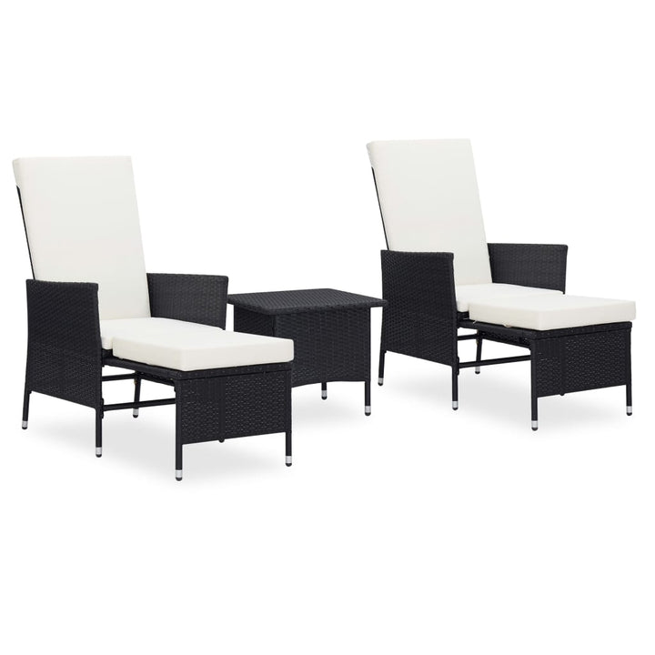 Set Mobilier De Grădină Cu Perne, 3 Piese, , Poliratan