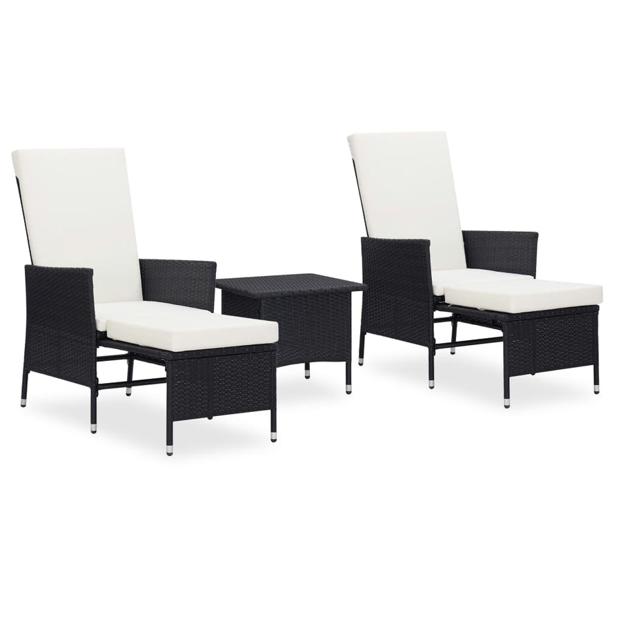 Set Mobilier De Grădină Cu Perne, 3 Piese, , Poliratan