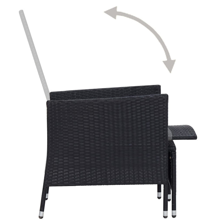 Set Mobilier De Grădină Cu Perne, 3 Piese, , Poliratan
