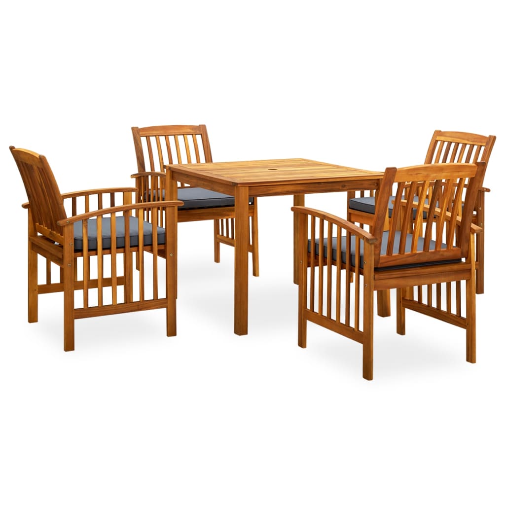 Set Mobilier De Grădină Cu Perne, 3 Piese, Lemn Masiv Salcâm