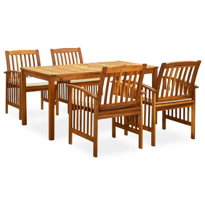 Set Mobilier De Grădină Cu Perne, 7 Piese, Lemn Masiv Acacia