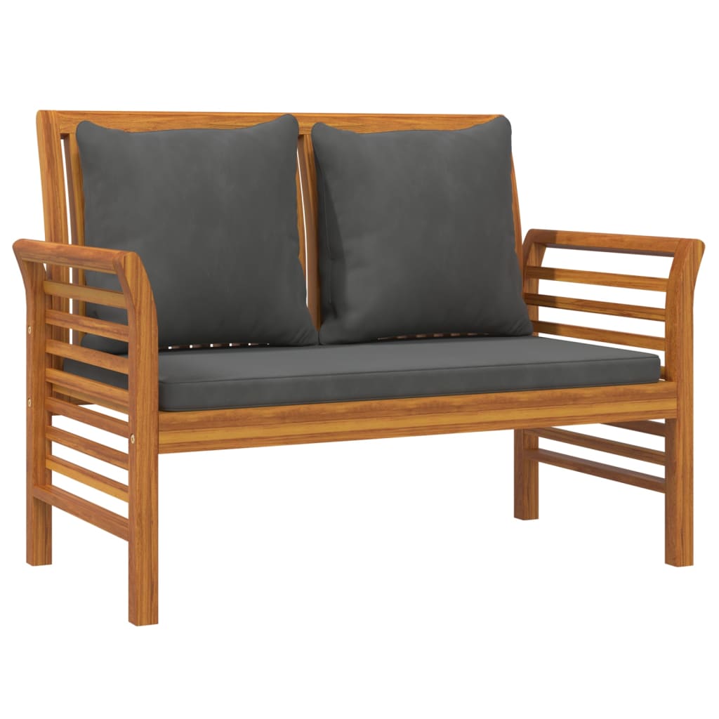 Set Mobilier De Grădină Cu Perne, 3 Piese, Lemn Masiv Acacia