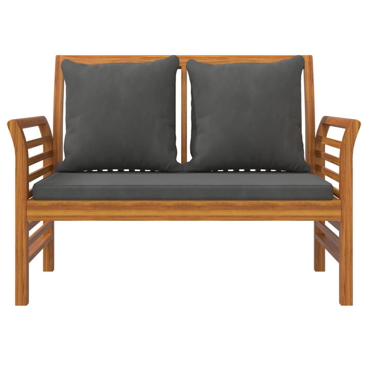 Set Mobilier De Grădină Cu Perne, 3 Piese, Lemn Masiv Acacia