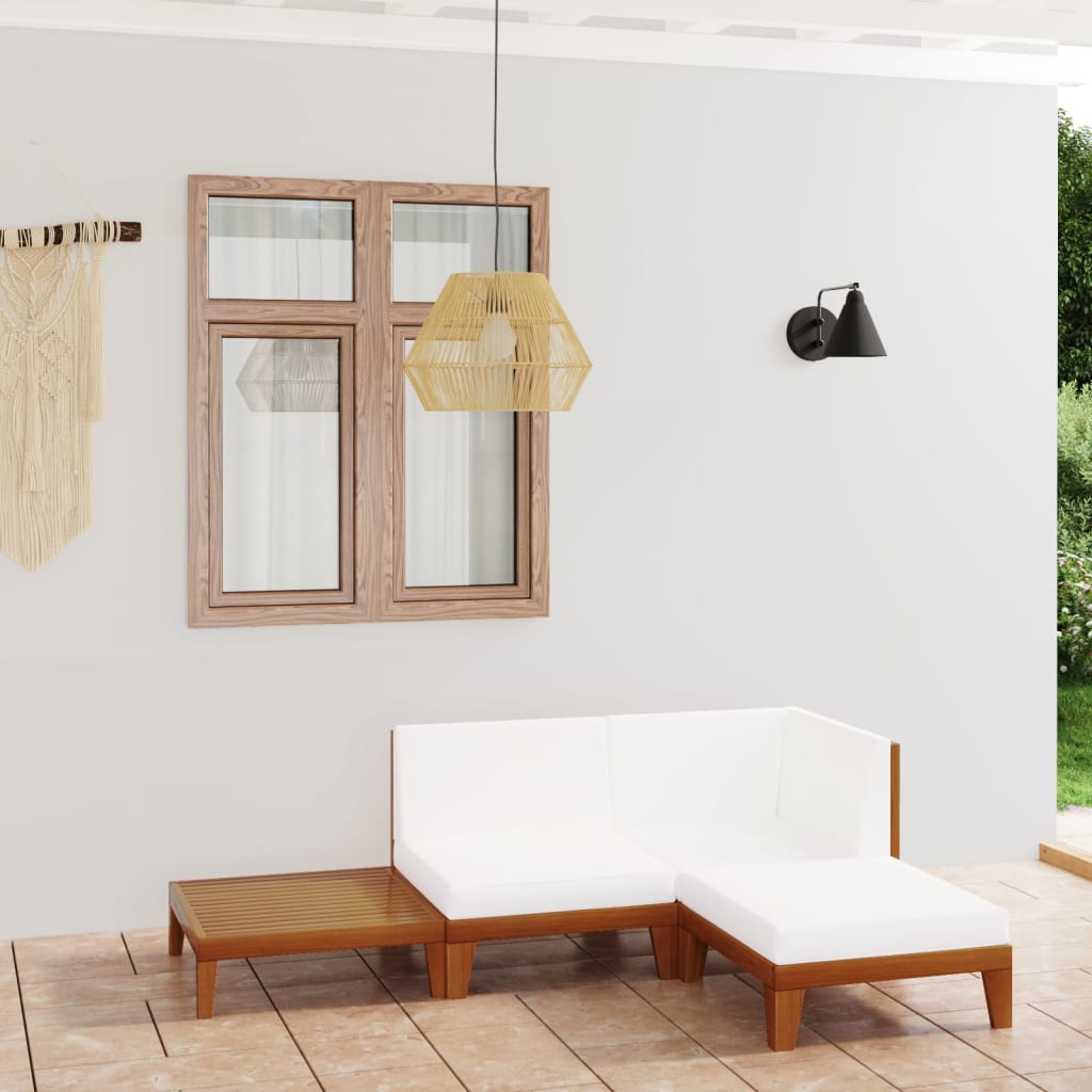 Set Mobilier Grădină Cu Perne, 6 Piese, Lemn Masiv Acacia