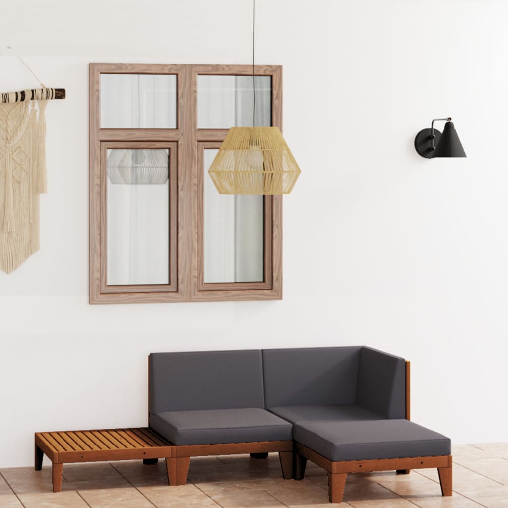 Set Mobilier Grădină Cu Perne, 6 Piese, Lemn Masiv Acacia