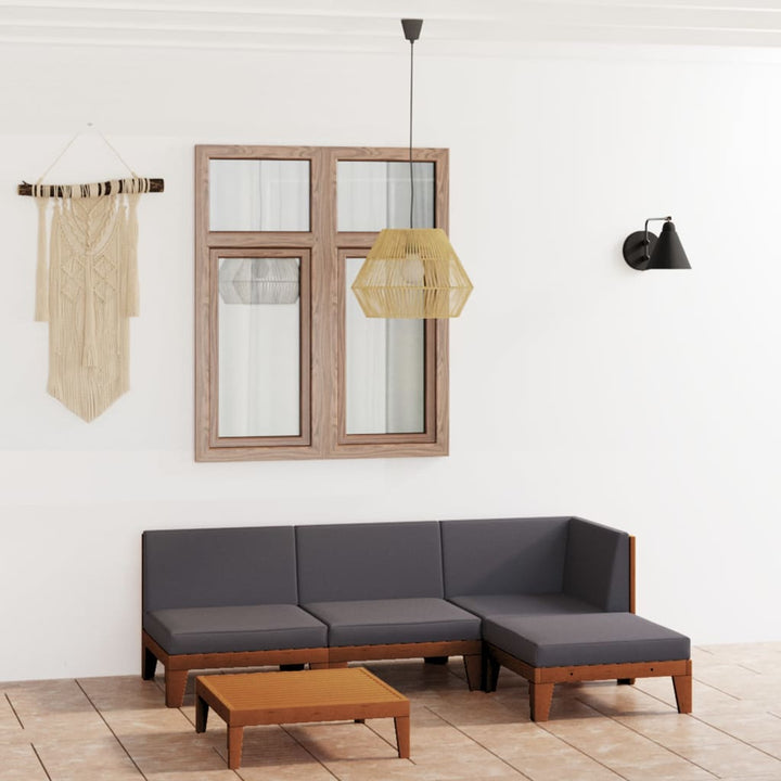 Set Mobilier Grădină Cu Perne, 6 Piese, Lemn Masiv Acacia