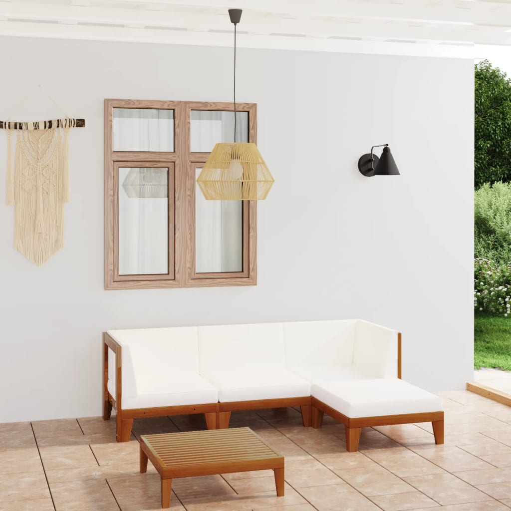 Set Mobilier Grădină Cu Perne, 6 Piese, Lemn Masiv Acacia