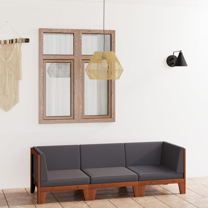 Set Mobilier Grădină Cu Perne, 6 Piese, Lemn Masiv Acacia