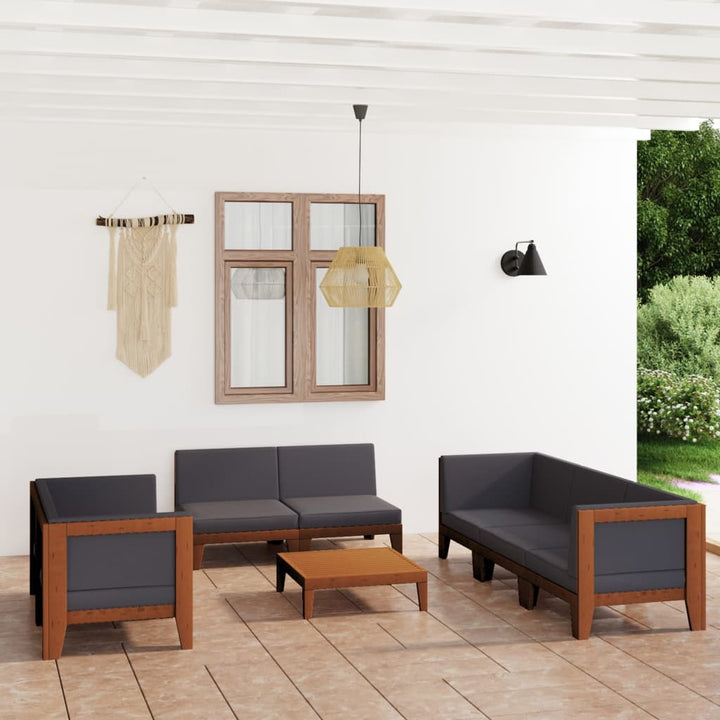Set Mobilier Grădină Cu Perne, 6 Piese, Lemn Masiv Acacia