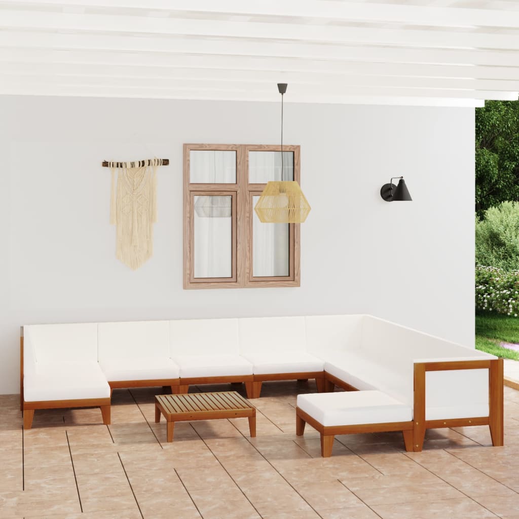 Set Mobilier Grădină Cu Perne, 6 Piese, Lemn Masiv Acacia