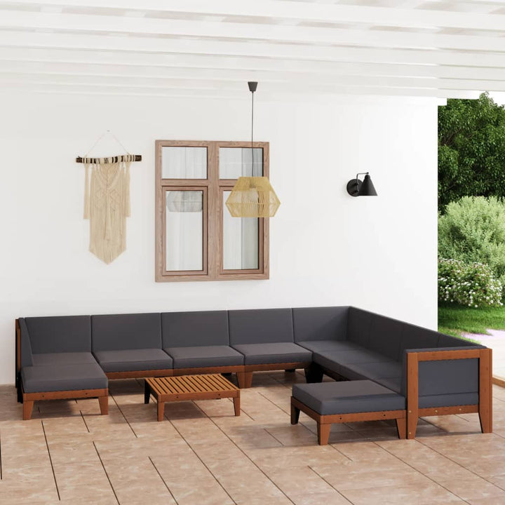 Set Mobilier Grădină Cu Perne, 6 Piese, Lemn Masiv Acacia