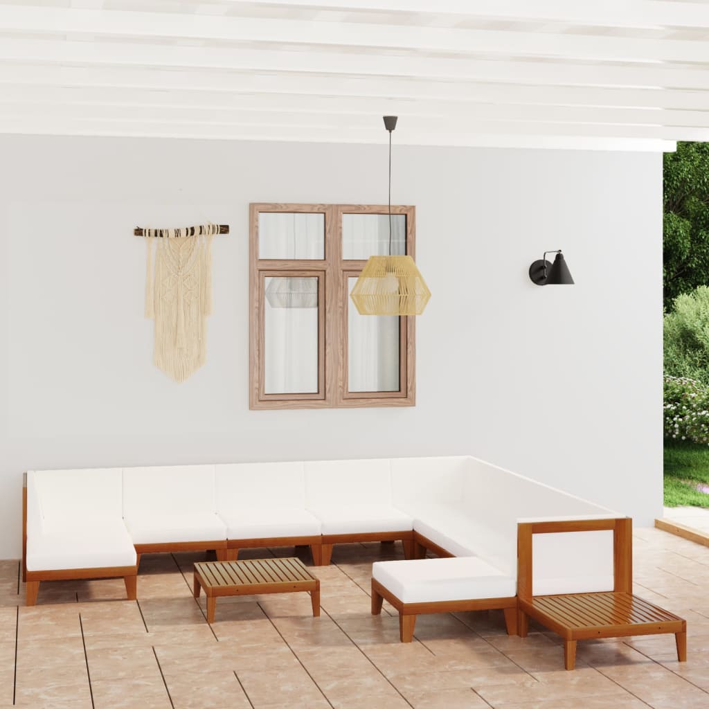 Set Mobilier Grădină Cu Perne, 6 Piese, Lemn Masiv Acacia