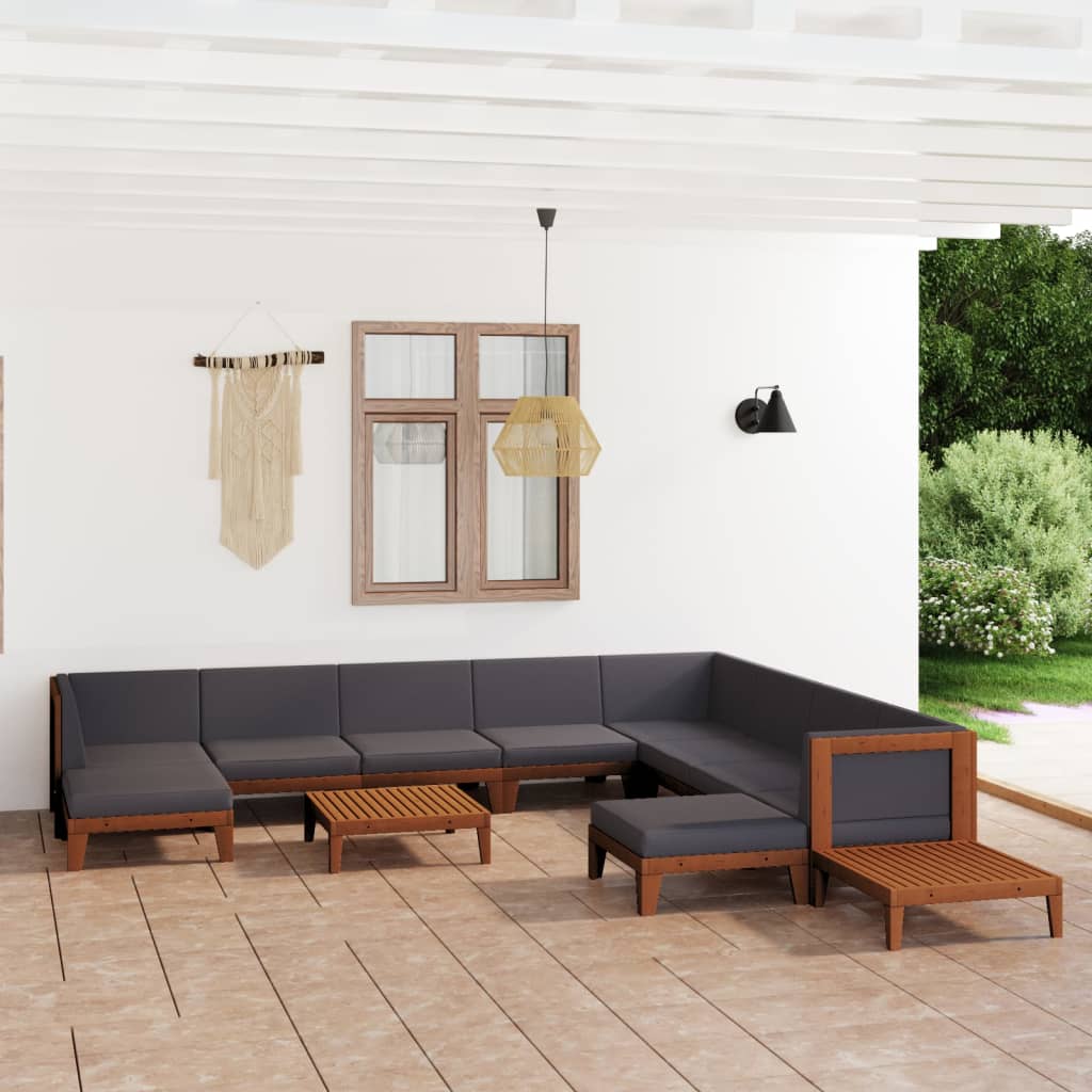 Set Mobilier Grădină Cu Perne, 6 Piese, Lemn Masiv Acacia