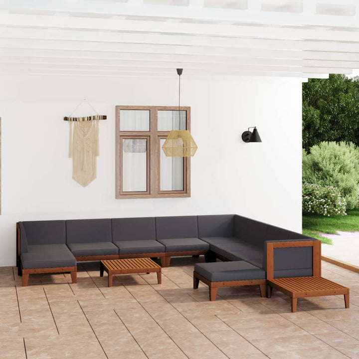 Set Mobilier Grădină Cu Perne, 6 Piese, Lemn Masiv Acacia