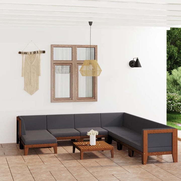 Set Mobilier Grădină Cu Perne, 6 Piese, Lemn Masiv Acacia