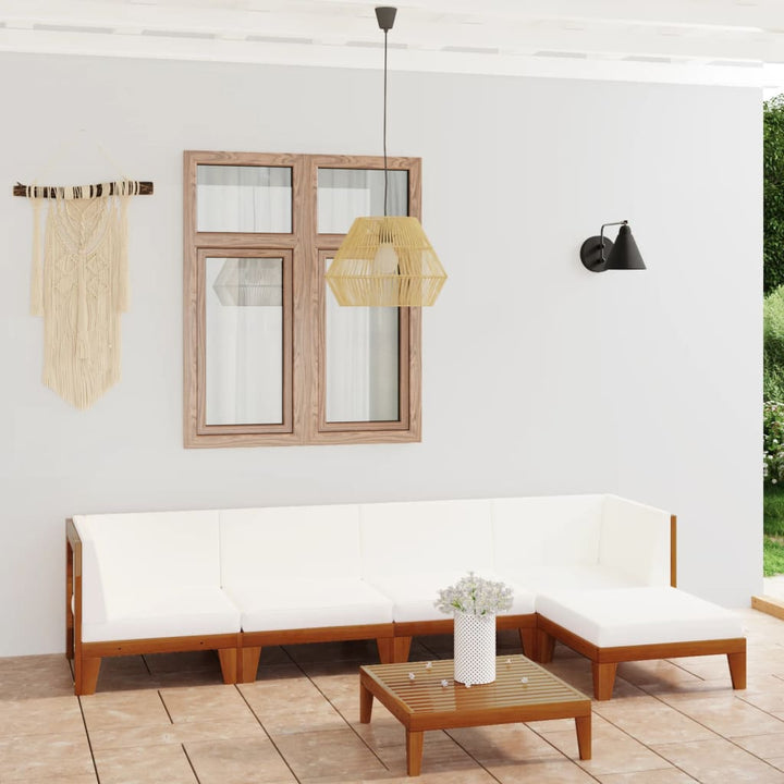 Set Mobilier Grădină Cu Perne, 6 Piese, Lemn Masiv Acacia