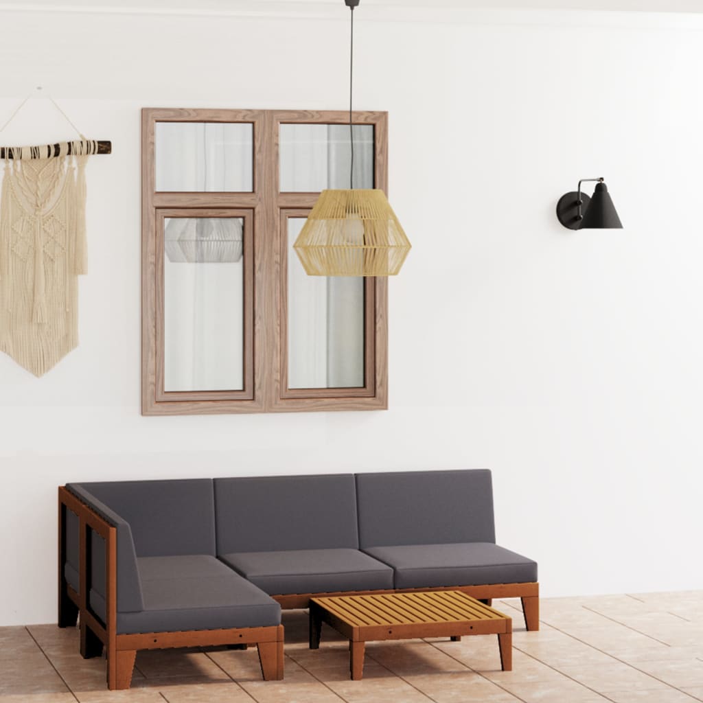 Set Mobilier Grădină Cu Perne, 6 Piese, Lemn Masiv Acacia