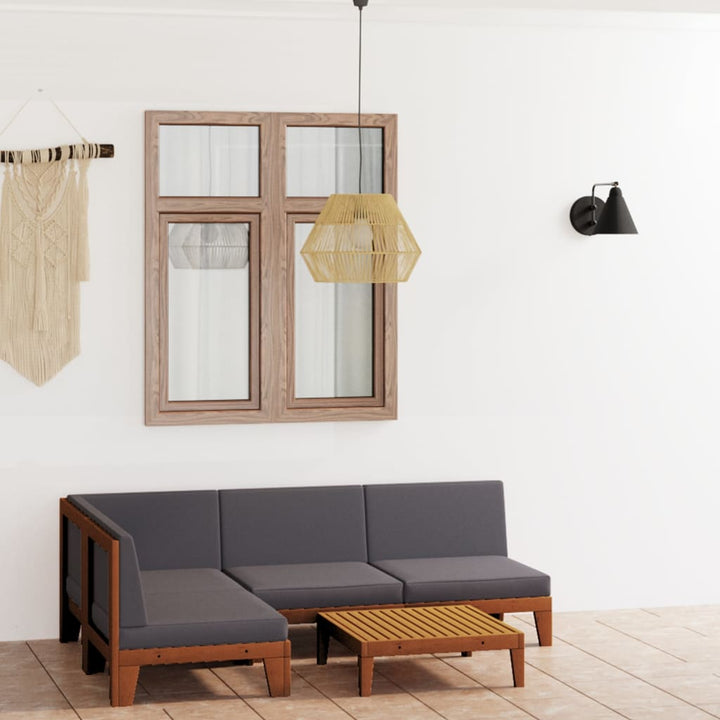 Set Mobilier Grădină Cu Perne, 6 Piese, Lemn Masiv Acacia