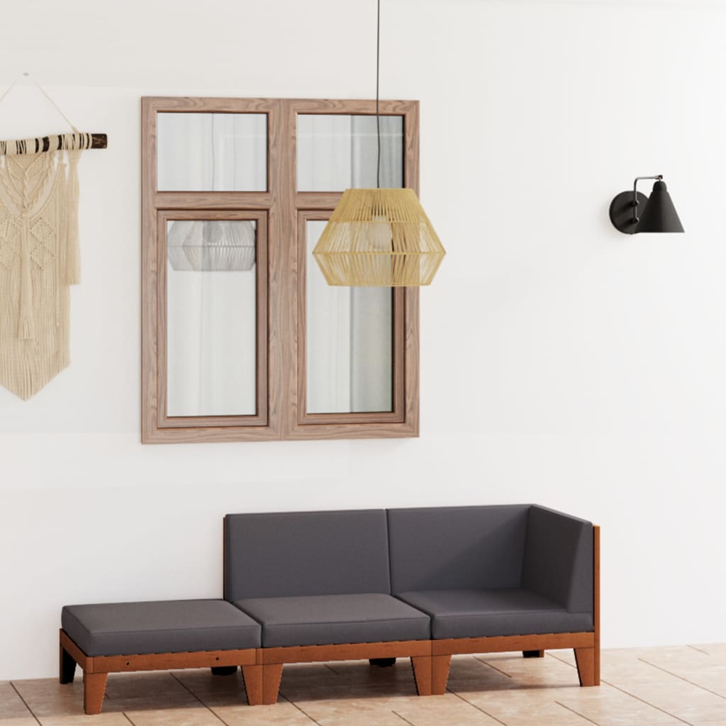 Set Mobilier Grădină Cu Perne, 6 Piese, Lemn Masiv Acacia