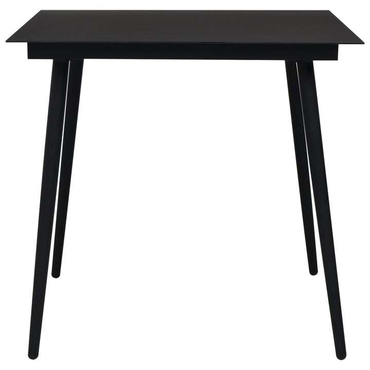 Set Mobilier Grădină, 3 Piese, Negru, Sfoară De Bumbac Și Oțel