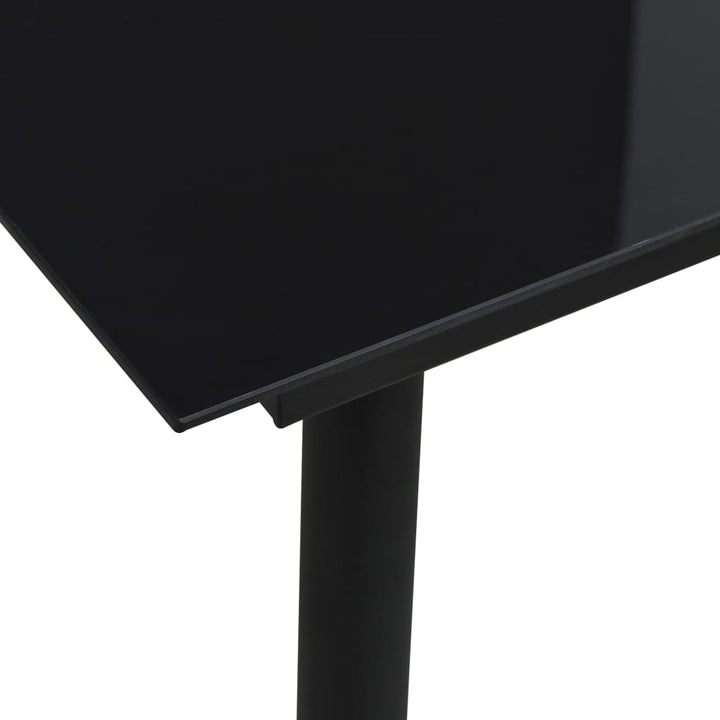 Set Mobilier Grădină, 3 Piese, Negru, Sfoară De Bumbac Și Oțel