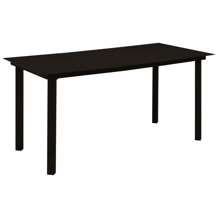 Set Mobilier De Grădină 5 Piese Negru Sfoară De Bumbac Și Oțel