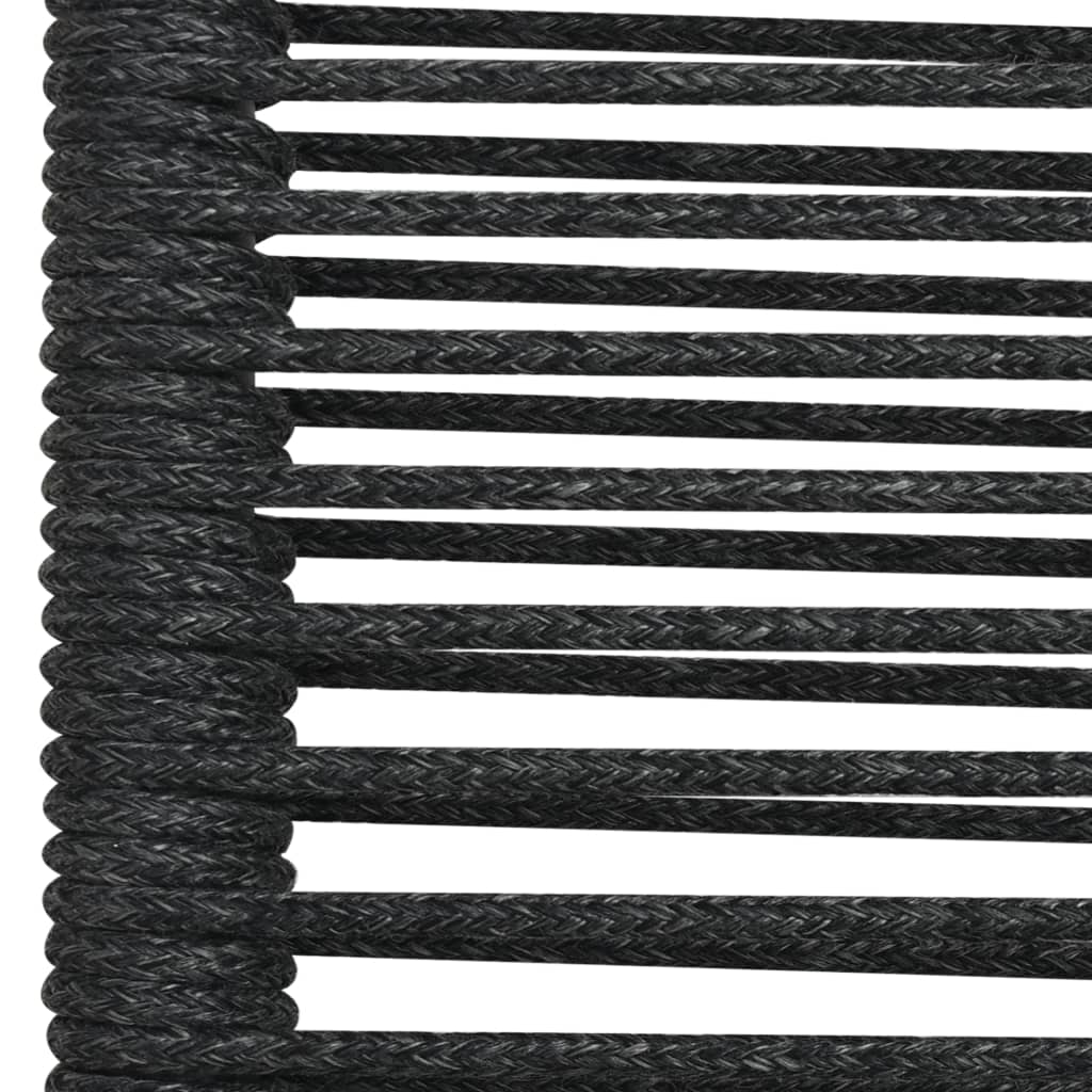 Set Mobilier De Grădină 5 Piese Negru Sfoară De Bumbac Și Oțel