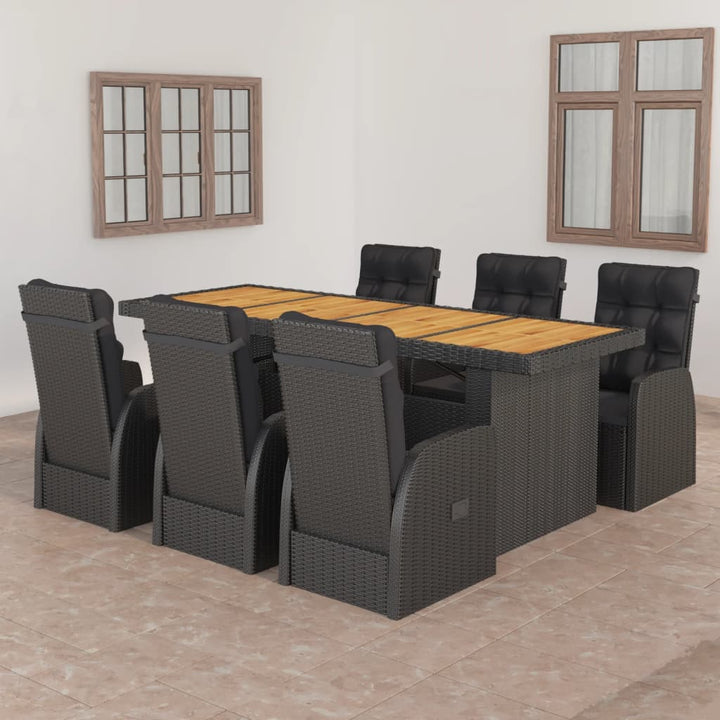 Set Mobilier De Exterior Cu Perne, 11 Piese, Gri, Poliratan