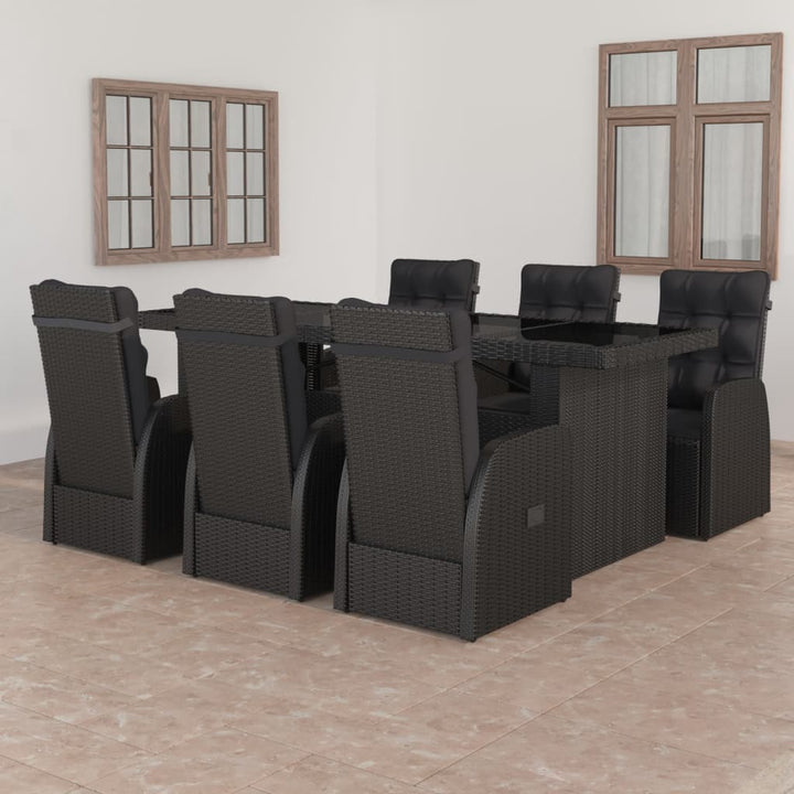Set Mobilier De Exterior Cu Perne, 11 Piese, Gri, Poliratan
