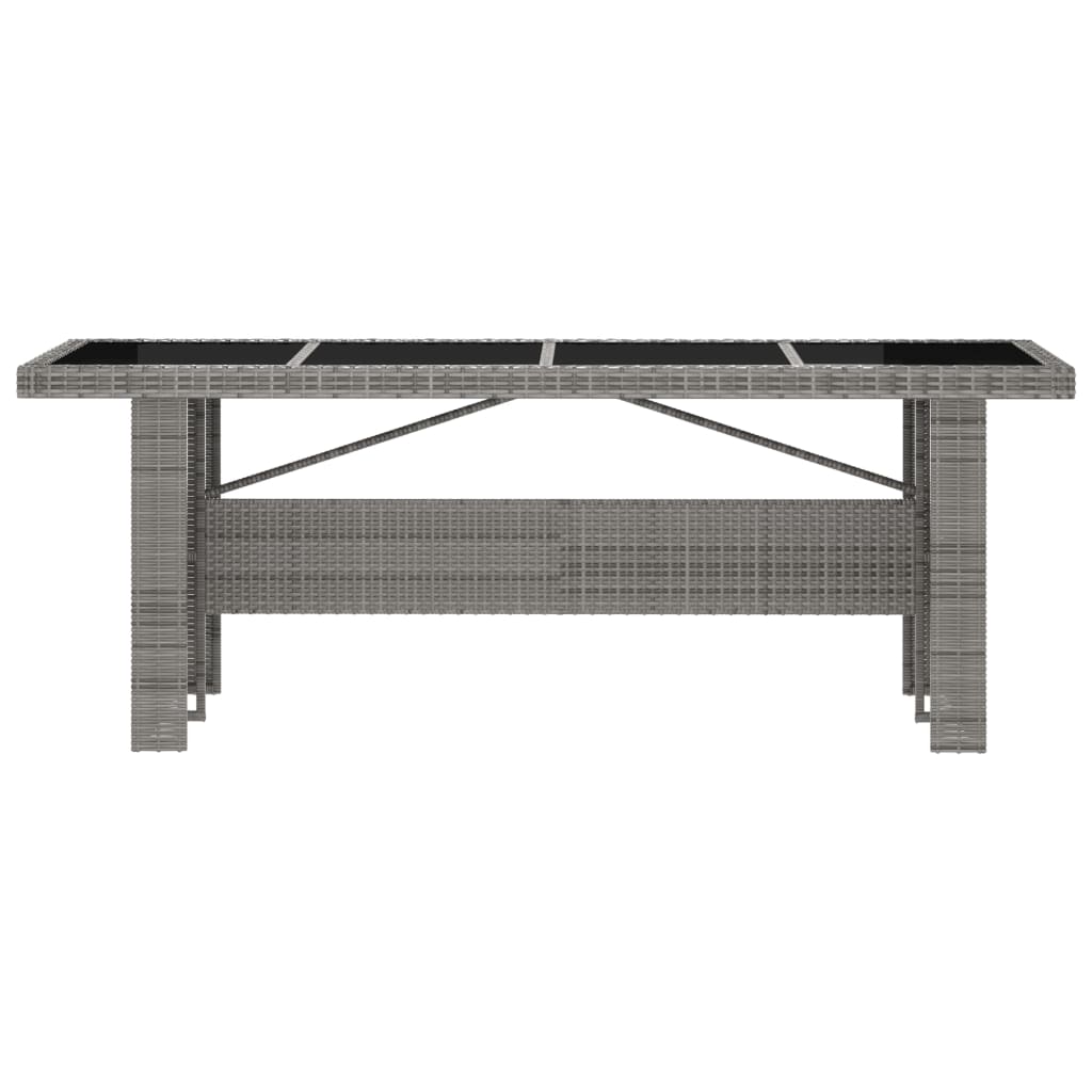 Set Mobilier De Exterior Cu Perne, 11 Piese, Gri, Poliratan