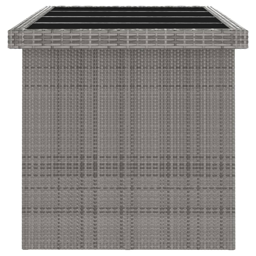 Set Mobilier De Exterior Cu Perne, 11 Piese, Gri, Poliratan
