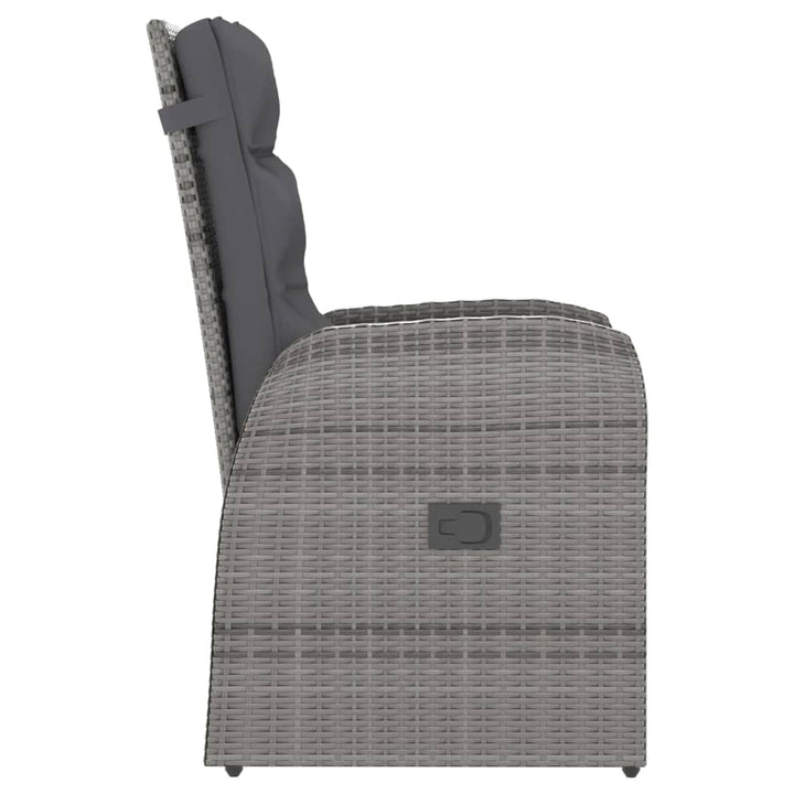 Set Mobilier De Exterior Cu Perne, 11 Piese, Gri, Poliratan